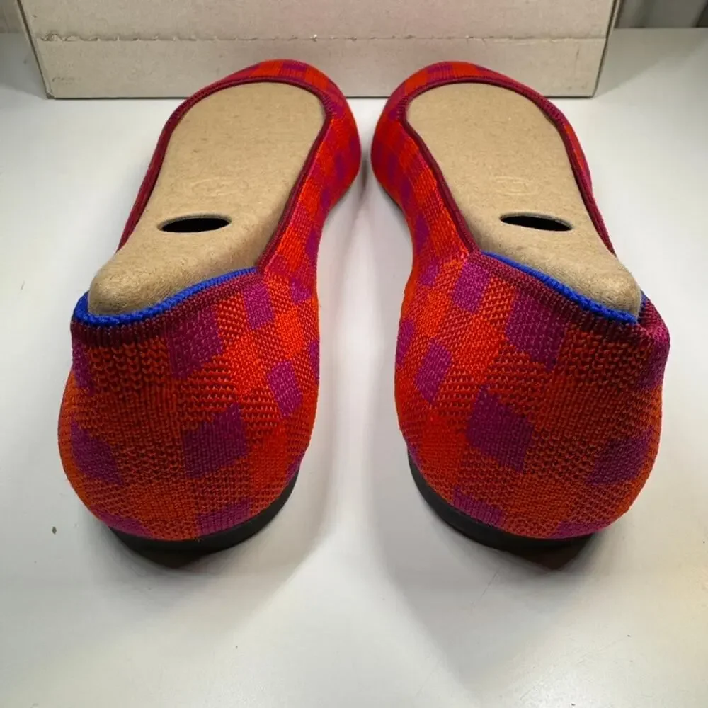 Rothy's The Flat Pomegranate Gingham Retired LE Ballet Flats Women’s 12 NIB